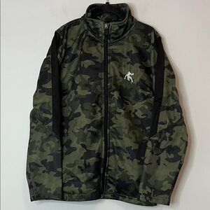And1‎ Kids Green Camouflage Zip Up Track Jacket Boys Size 6